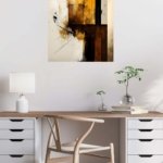 Ochre Axis metal wall art print, view 5