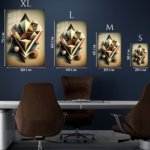 Faceted Geometric Totem metal wall art print, view 6