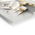 Golden Geometry in Relief metal wall art print, view 2