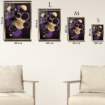 Gilded Violet Geometry metal wall art print, view 6