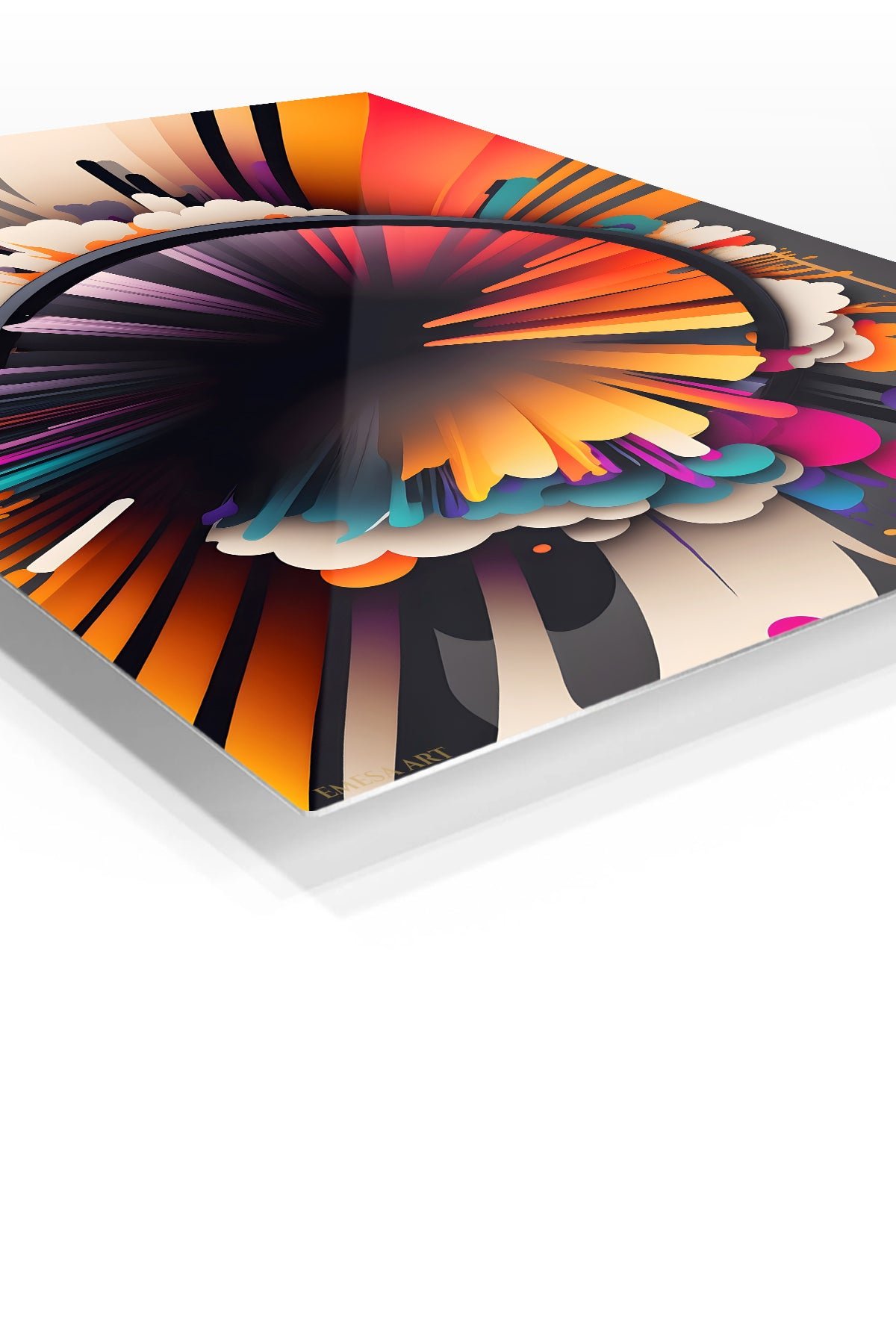 Radiant Eclipse Burst metal wall art print, view 2