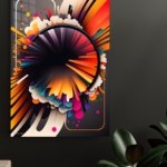 Radiant Eclipse Burst metal wall art print, view 4