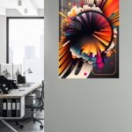 Radiant Eclipse Burst metal wall art print, view 5
