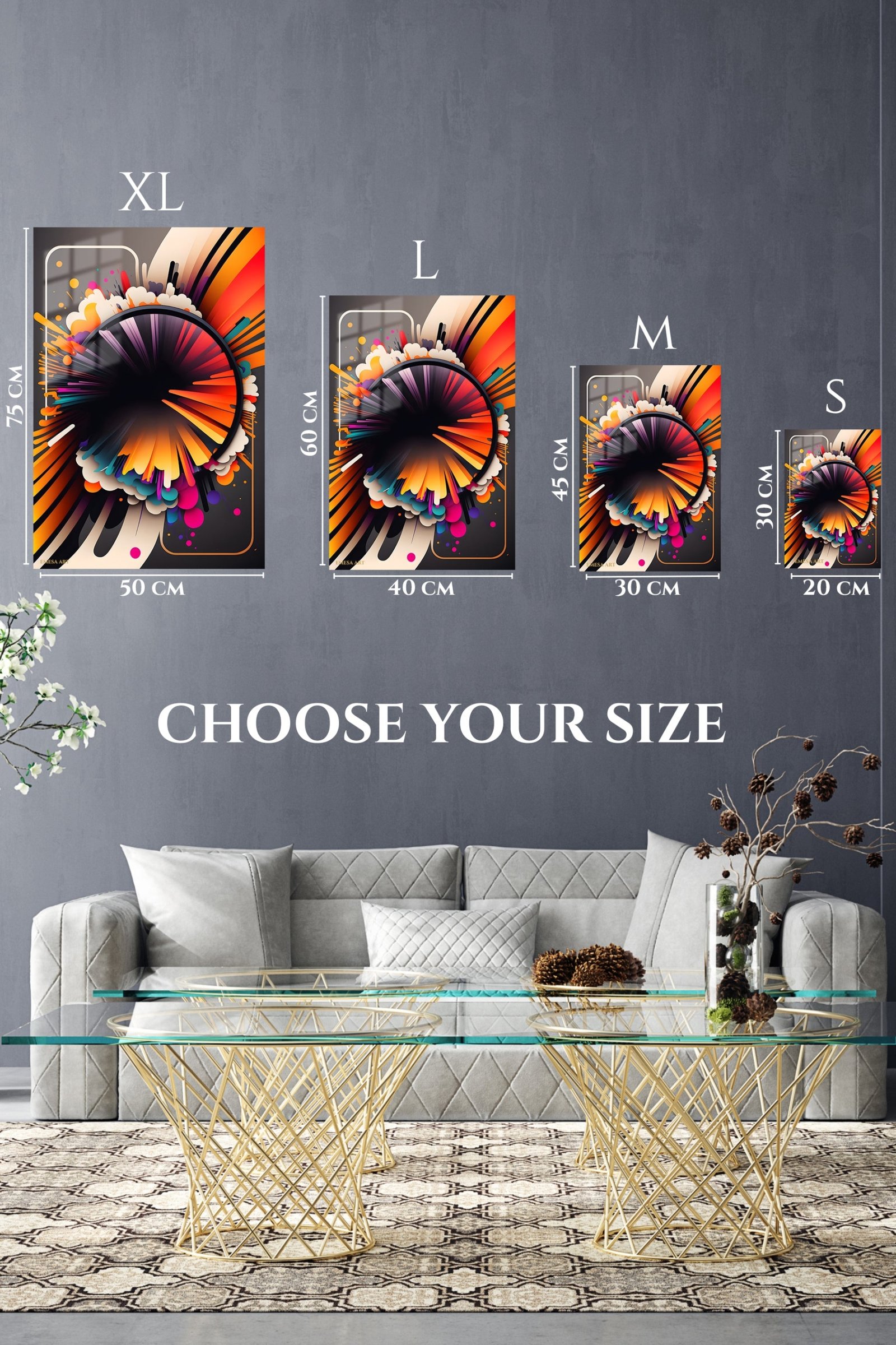 Radiant Eclipse Burst metal wall art print, view 6