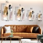 Ochre and Ink Vertical Composition metal wall art print, view 6