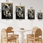 Fractured Gold Geometry metal wall art print, view 6