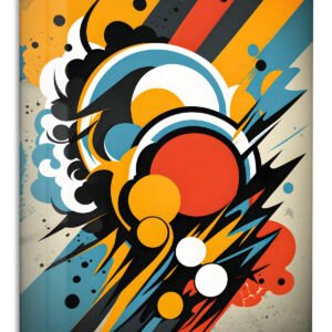 Orbit Burst Abstract metal wall art print