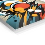 Orbit Burst Abstract metal wall art print, view 2