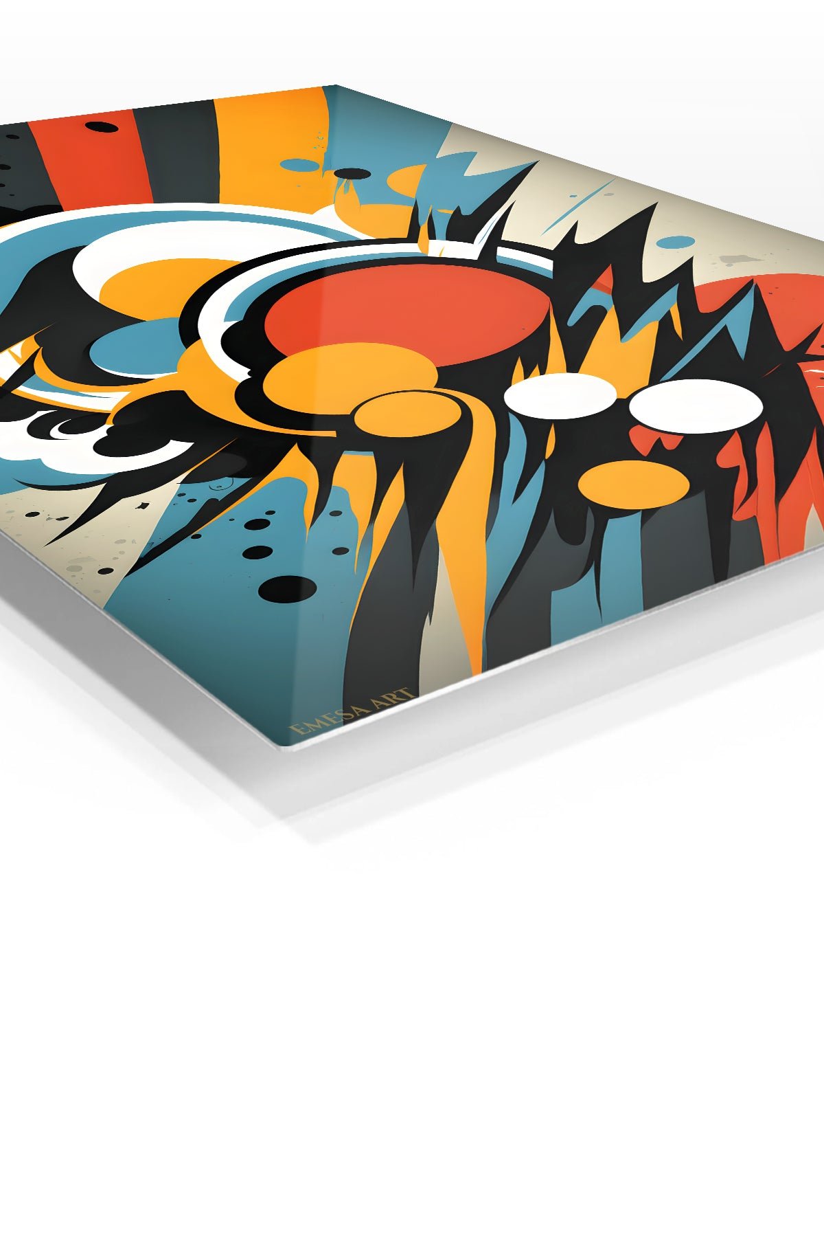 Orbit Burst Abstract metal wall art print, view 2