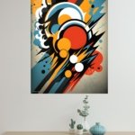 Orbit Burst Abstract metal wall art print, view 4
