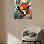 Orbit Burst Abstract metal wall art print, view 5