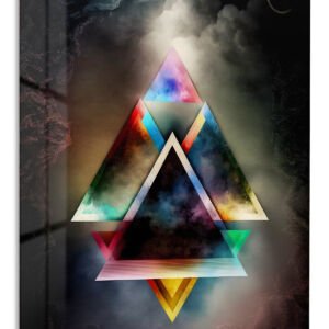 Celestial Prism Triangles metal wall art print