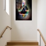 Celestial Prism Triangles metal wall art print, view 5