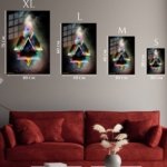 Celestial Prism Triangles metal wall art print, view 6