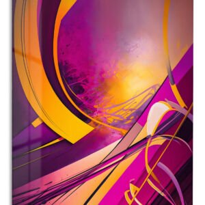 Radiant Magenta Currents metal wall art print