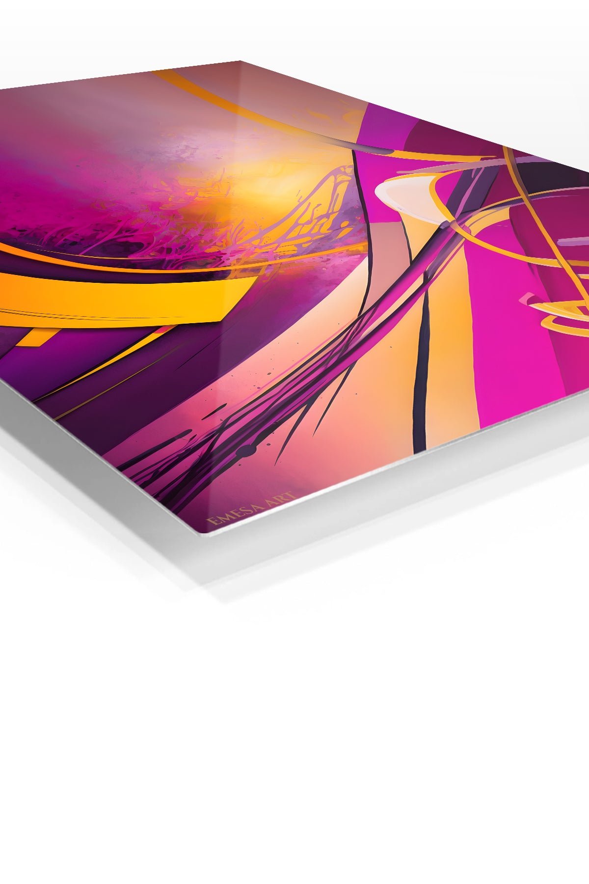 Radiant Magenta Currents metal wall art print, view 2