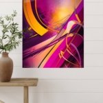 Radiant Magenta Currents metal wall art print, view 4