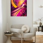 Radiant Magenta Currents metal wall art print, view 5