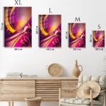 Radiant Magenta Currents metal wall art print, view 6