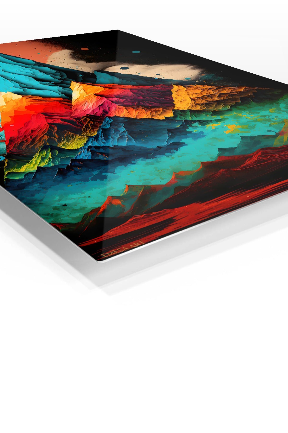 Chromatic Mountain Realm metal wall art print, view 2