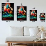 Chromatic Mountain Realm metal wall art print, view 6