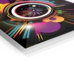 Neon Orbit Burst metal wall art print, view 2