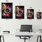 Neon Orbit Burst metal wall art print, view 6