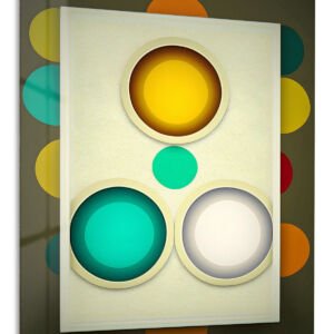 Layered Circle Geometry metal wall art print