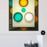 Layered Circle Geometry metal wall art print, view 4