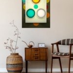 Layered Circle Geometry metal wall art print, view 5