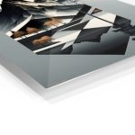 Faceted Mountain Forest metal wall art print, view 2