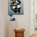 Faceted Mountain Forest metal wall art print, view 5