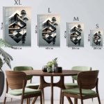 Faceted Mountain Forest metal wall art print, view 6