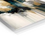 Teal and Gold Ascension metal wall art print, view 2