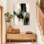 Teal and Gold Ascension metal wall art print, view 5