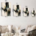 Teal and Gold Ascension metal wall art print, view 6