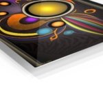 Orbiting Sunburst Abstraction metal wall art print, view 2