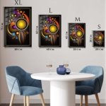 Orbiting Sunburst Abstraction metal wall art print, view 6