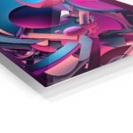 Neon Orbital Layers metal wall art print, view 2