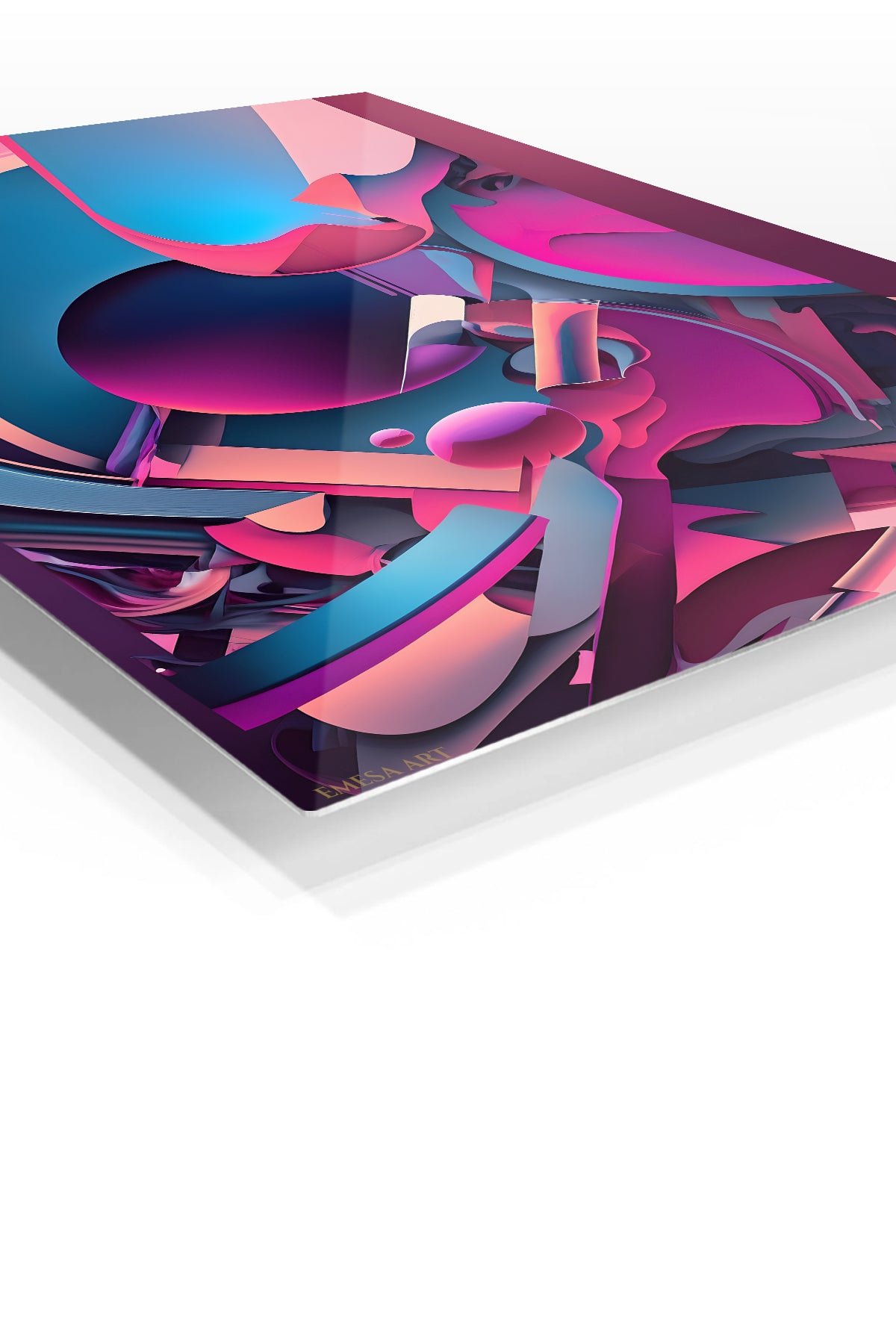 Neon Orbital Layers metal wall art print, view 2