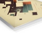Orbiting Geometric Forms metal wall art print, view 2