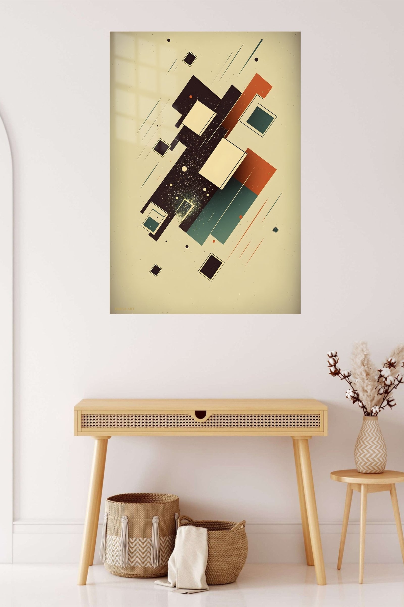 Orbiting Geometric Forms metal wall art print, view 5