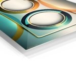 Twin Halo Geometry metal wall art print, view 2