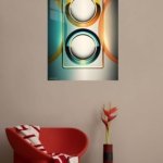 Twin Halo Geometry metal wall art print, view 5