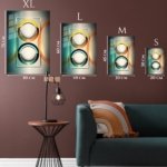 Twin Halo Geometry metal wall art print, view 6
