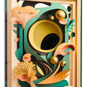 Botanical Orbit metal wall art print