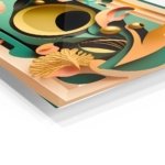 Botanical Orbit metal wall art print, view 2