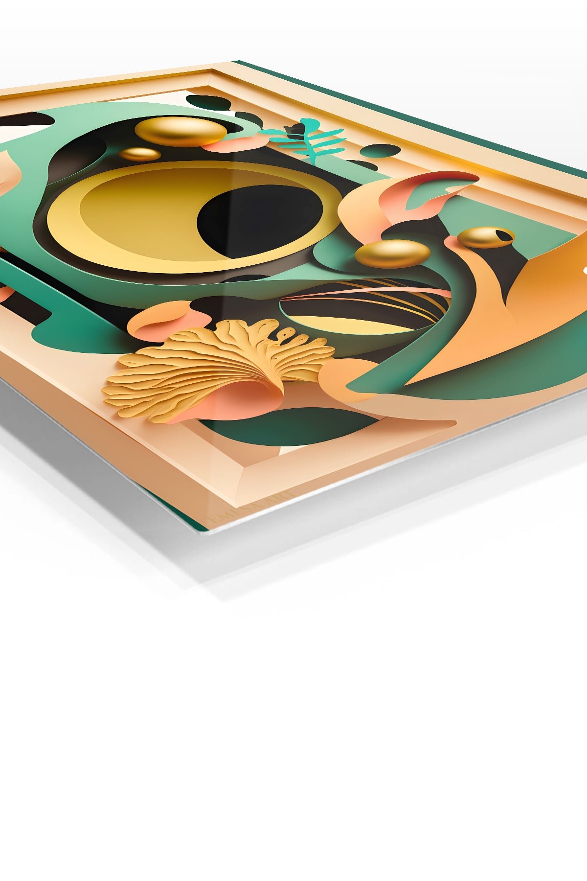 Botanical Orbit metal wall art print, view 2