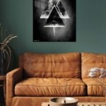 Smokebound Mountain Geometry metal wall art print, view 5