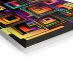 Neon Nested Squares metal wall art print, view 2